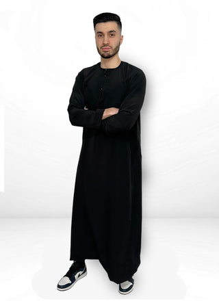 Jet Black Emirati Thobe